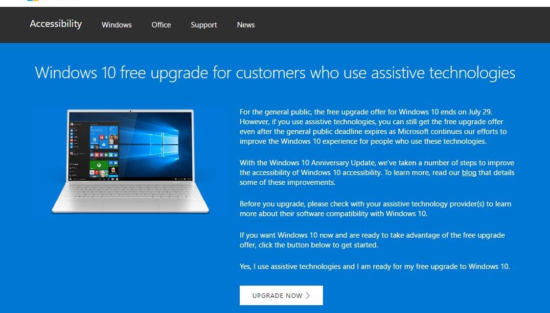 Comment mettre passer à windows 10 gratuitement après le 29 juillet