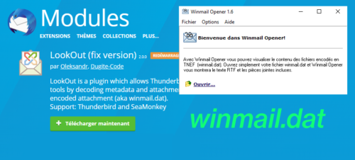 Comment ouvrir une pièce jointe au format winmail.dat ?